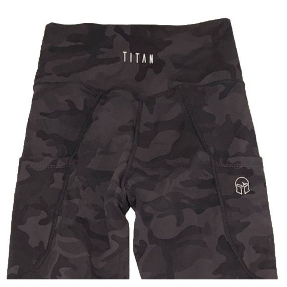 Titan Clothing Leggings Women's S‎ Gray Camouflage Gym Training